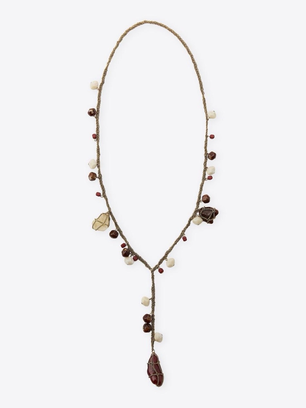 NWT Zara Woman Accessories Special Edition CHAIN AND STONE NECKLACE